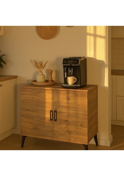 Kahve Köşesi Dolabı ( Derinlik 47 cm ) Çok Amaçlı Dolap Raflı Mutfak Dolabı BKDM005 fırsatları