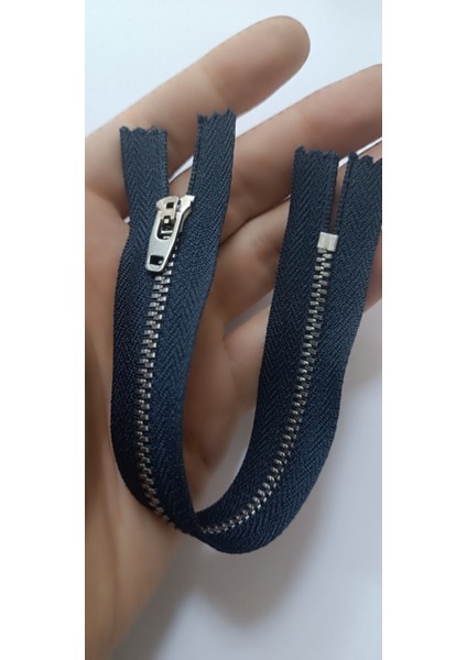 18 cm 1 Adet Metal Diş Kot Pantolon Fermuarı Lacivert