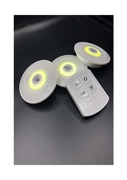 Uzaktan Kumandalı Yapışkanlı 3&apos;lü LED Spot Lamba modelleri