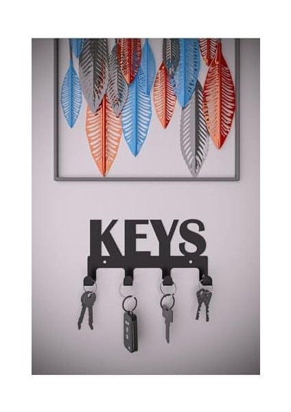 Keys Modern Metal Anahtar Askısı – Duvar Anahtarlık & Anahtar Düzenleyici - Siyah fiyatları