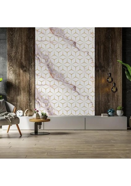 60CMX300CM Tek Parça Yapışkanlı Rulo Mermer Desenli Duvar Paneli Kağıdı Silinebilir CF-1008-RİVO fırsatları