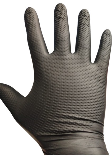 Reınder Dokulu Siyah Nitril Eldiven L 50 Pcs fiyatları