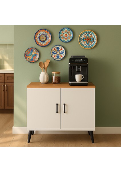 Kahve Köşesi Dolabı ( Derinlik 47 cm ) Çok Amaçlı Dolap Raflı Mutfak Dolabı BKDM005 fırsatları