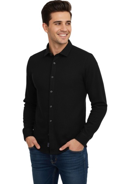 Erkek Kışlık Silim Fit Kaşkorse Dokuma Gömlek BGL-ST04935 fiyatları