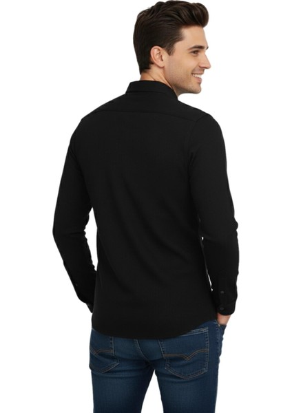 Erkek Kışlık Silim Fit Kaşkorse Dokuma Gömlek BGL-ST04935 fırsatları