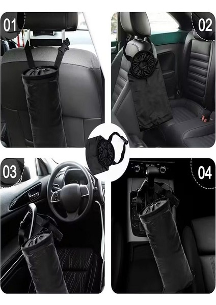 Katlanabilir Asılı Araba Çöp Torbası Dayanıklı Oxford Kumaş Ayarlanabilir Klips Askılı fırsatları