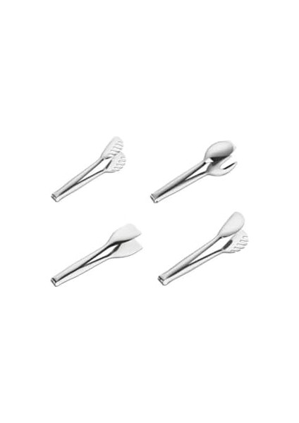 Çelik Maşa 4&apos;lü Servis Maşası Seti - Servis Takımı