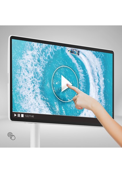 Go Plus Pro 27" 4K UHD Dokunmatik, Döndürülebilir, Tekerlekli, Taşınabilir Ekran, Dahili Hoparlörlü Tablet 27UE7M45