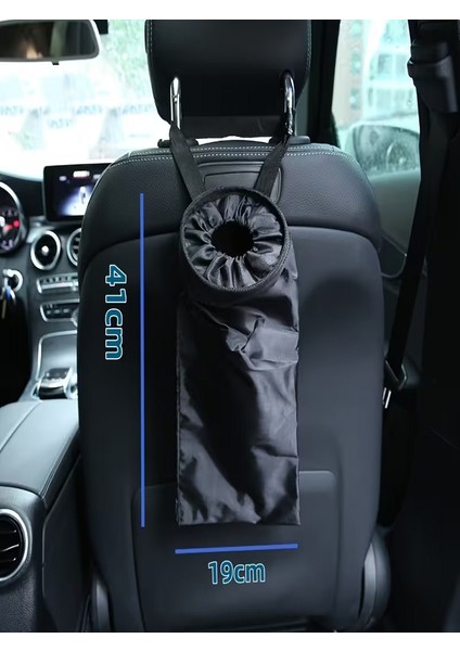 1 Adet Siyah Taşınabilir Araç Asma Arka Koltuk Çöp Kutusu Seti Çöp Depolama Torbası modelleri