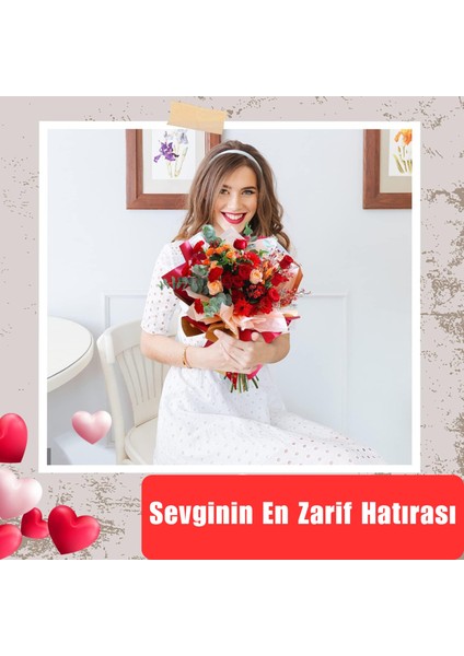 Çiçek Ambalaj Kağıdı 5li, Çift Yüzlü-Kırmızı & Altın- Mat Opp Hediye Buket Sargı Kağıdı, 58X58 cm indirimleri