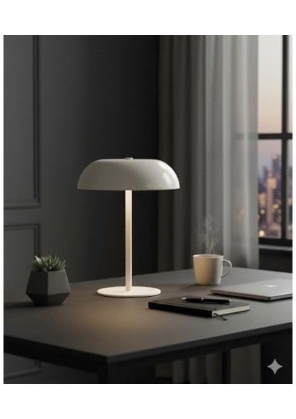 Modern Dokunmatik Ayarlı LED Masa Lambası | Şarj Edilebilir & Taşınabilir |, Gümüş, Krem Seçenekleri (Krem) fiyatları