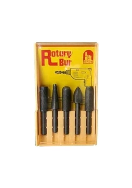 Matkap Için Eğe Törpü Seti Ahşap Metal Ince Diş Aşındırma Törpüleme Uç Seti 5 Parça