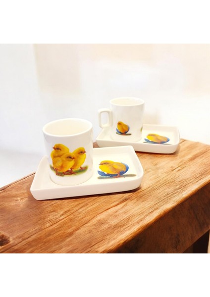 Civciv Desenli Kahve Fincanı 2'li Takım fırsatları