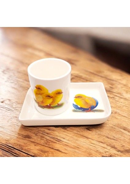 Civciv Desenli Kahve Fincanı 2'li Takım indirimleri