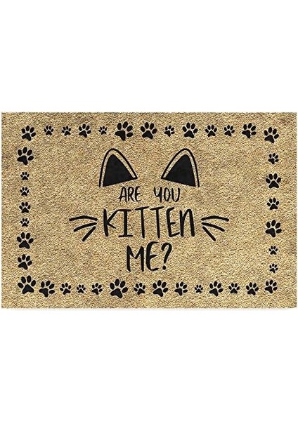 Tasarımlı Dekoratif Kapı Önü Paspas, Dış Mekan/ev Içi/ /mutfak/yatak Odası/giriş Paspasları (Kitten Me, 45X70) fiyatları