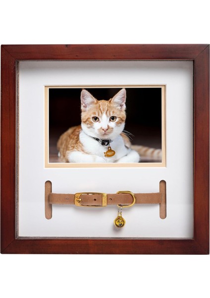 Pet Yaka Hatıra Çerçevesi, Evcil Hayvan Anıtı Resim Çerçevesi, Evcil Hayvan Sahibi Ev Dekoru, Kedi Veya Köpek Hatırası, 3 "x 4.5" Fotoğraf Ekleme, Duvara Montaj ve Masa Üstü Çerçeve, Espresso modelleri