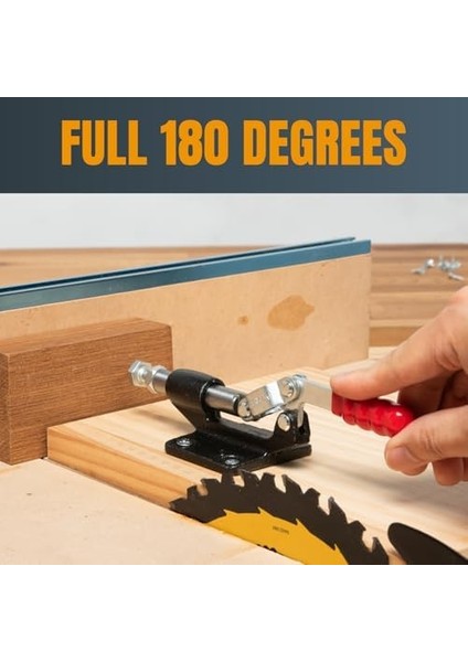 20318 Push-Pull Mafsal Kelepçesi, 305 cm – 227 Kg, Sağlam Tutma Kapasitesi, Flanş Taban Plakalı Piston Kaldırma Kelepçesi, 1 Adet