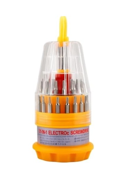 Yumurta Tipi Tornavida Seti – Çok Amaçlı Tamir ve Elektronik Bakım Seti-31’i 1 Arada Manyetik Uçlu