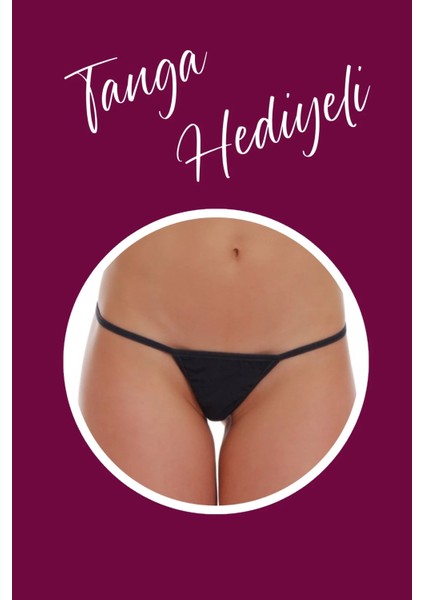 Transparan Siyah Kısa Tül Gecelik TM1227