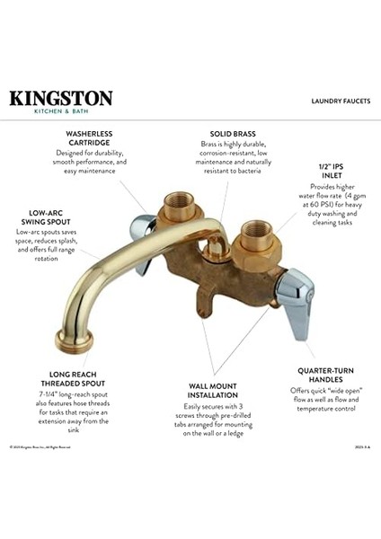 KF471 Çamaşır Bataryası, 7-1/8 "emzik Erişimi, Parlak Krom