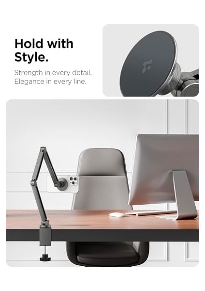 Onetap Clamp Magfit Masa Için Akrobat Telefon Tutucu Stand Magsafe Özellikli Space Gray - AMP09694 modelleri