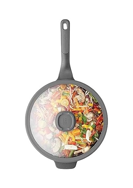 Leo Yapışmaz Kapaklı Alüminyum Döküm Wok Tava 28 cm fiyatları