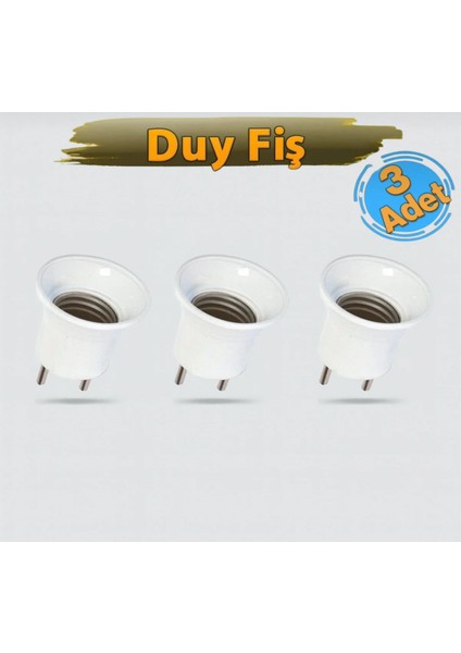 Elektrik Duy Fiş Beyaz (3 Adet)