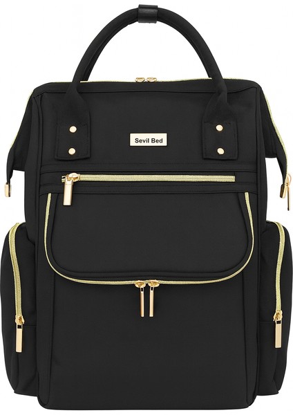 Venüs Siyah Gold Aksesuar Anne Bebek Bakım Sırt Çantası fiyatları