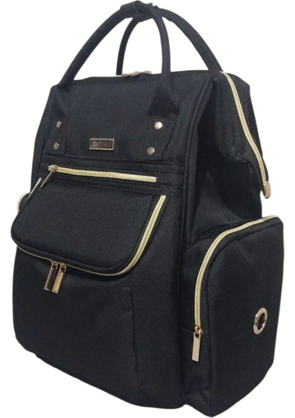 Venüs Siyah Gold Aksesuar Anne Bebek Bakım Sırt Çantası modelleri