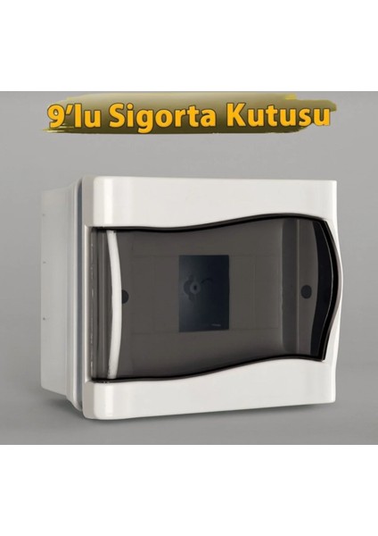 Sıva Üstü 9'lu Sigorta Kutusu Beyaz