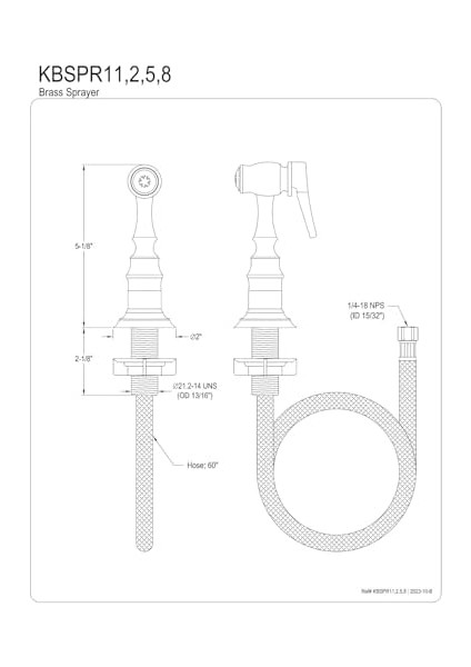 Gourmetier KBSPR11 Mutfak Bataryası Püskürtücü, Parlak Krom modelleri