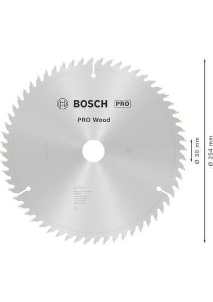 Professional Daire Testere Bıçağı, Gri, 254X30X2.0 Mm, 60, 1 Adet
