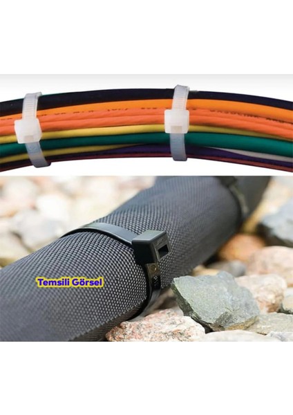 Plastik Cırt Kelepçe 4.8X450 mm Kablo Bağı Beyaz (100 Adet) fırsatları