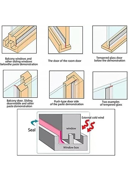 5 Metre Şeffaf Silikon Izolasyon Bandı | Kendinden Yapışkanlı Fitil | Kapı Altı, Cam, Pencere, Duşakabin Için | Rüzgar, Toz, Soğuk ve Ses Yalıtım Şeridi fiyatları