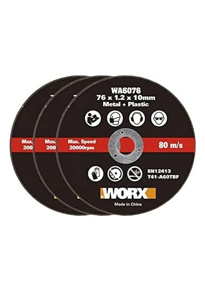 WA6076.3 WX801 Için 76X10MM 3 Adet Metal ve Pvc Kesme Taşı fiyatları