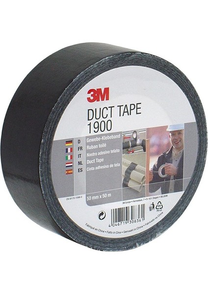 3m Dokuma Yapışkan Bant 1900, Kanal, Güçlü Panzer Bant, Onarım Bandı, 50 mm x 50 M, Siyah (Tekli Paket) fiyatları