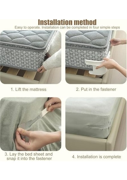 4 Adet Çarşaf Sabitleyici – Çarşaf Klipsi, Yatak Çarşafı Tutucu ve Kilitleyici Klips Seti, Kayma Önleyici Dayanıklı Plastik Çarşaf Sabitleme Aparatı, Tüm Yatak Boyutlarıyla Uyumlu fiyatları