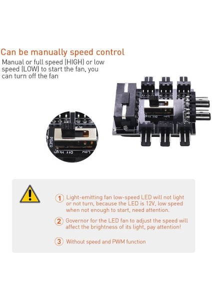 8 Port Fan Çoklayıcı Hub Y Pwm Splitter Ide Molex Soğutma 3 Pin 4 Switch Anahtarlı 4336 modelleri
