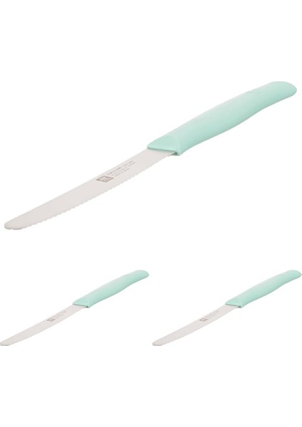 Twın Grıp Çok Amaçlı Bıçak | Dalgalı Kenar | 12 cm 3lü Paket