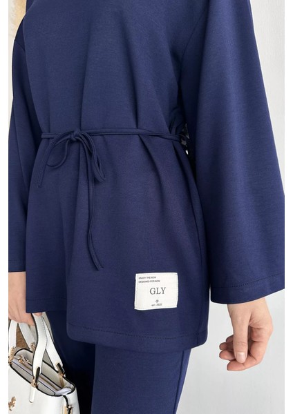 Amblem Detaylı Tunik Bel Lastikli Pantolon Tesettür Ikili Takım P-00019262 indirimleri