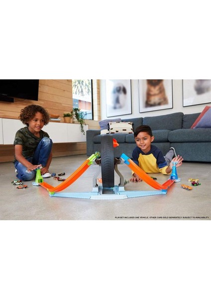 GJM77 Hot Wheels, Dönen Tekerlek Macerası Yarış Seti / 4-8 Yaş