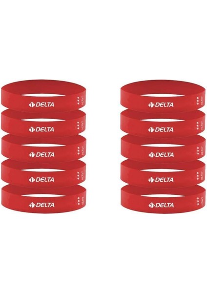 Delta 10 Adet Tam Sert Aerobik Band Latex Pilates Yoga Lastiği
