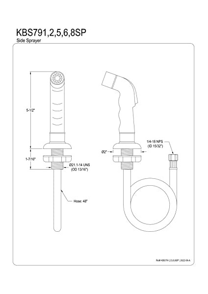 Gourmetier KBS792SP Mutfak Bataryası Püskürtücü, Parlak Pirinç modelleri