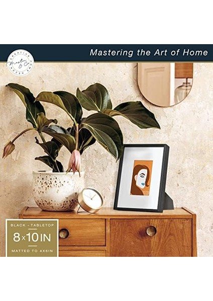 Mcs & Co. Foundry Metal Galeri Duvar Çerçevesi, Siyah, 20,3 x 25,4 cm Matlaştırılmış 10,16 x 15,2 cm