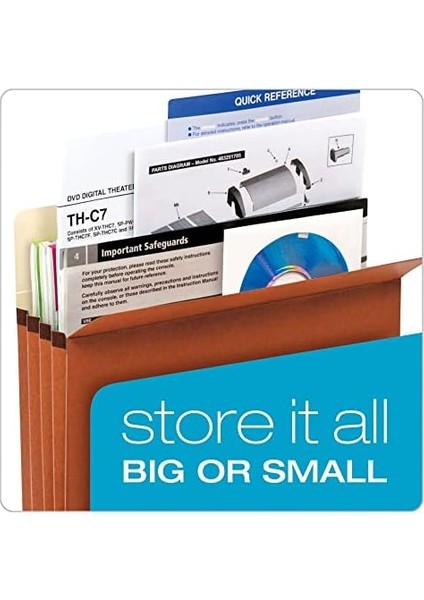 Bölmeli Dosya, Mektup Boyutu, 13,3 cm Genişletme, Dupont™ Tyvek® Malzeme ile Güçlendirilmiş, Mektup Boyutu, Redrop, Kutu Başına 10 (1534G-OX) modelleri