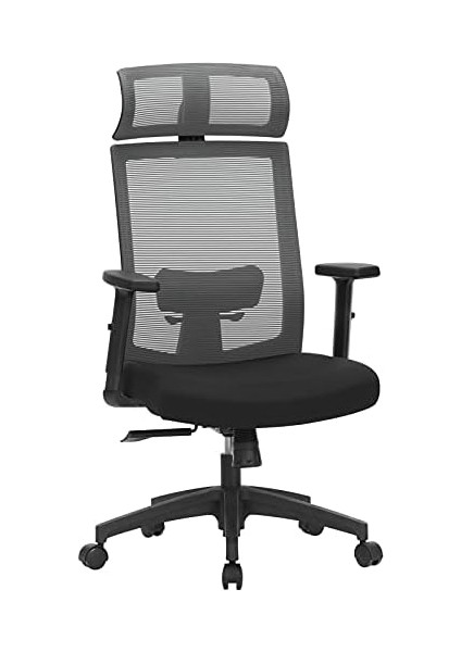 Ofis Koltuğu, File Kaplamalı Masa, Ayarlanabilir Bel Desteği, Koltuk Başlığı ve Kolçaklar, 120&APOS;YE Kadar Ayarlanabilir Eğim Açısı, Gri OCN55BG, 6660 (97-105,5) cm modelleri