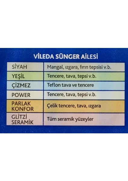 161919 Düz Hijyenik Bulaşık Süngeri, 8+2&apos;li Promosyon Paket, Yeşil modelleri