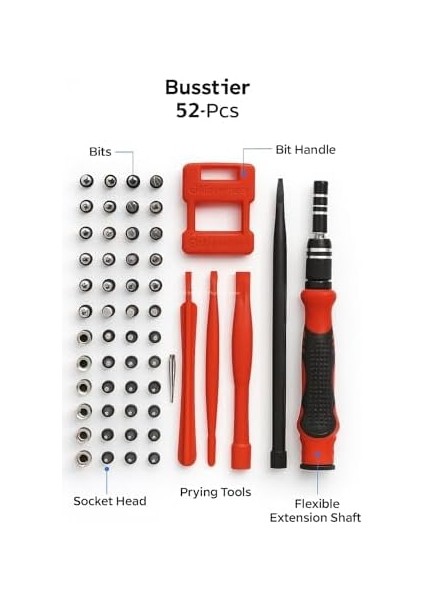 52 Parça Tornavida Seti Manyetik Hassas Uçlu Tornavida Tamir Seti Telefon Bilgisayar Saat Elektronik Onarım Aracı Profesyonel El Aleti Takımı fiyatları