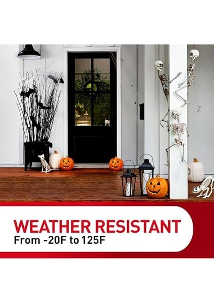 Dış Mekan Işık Klipsleri, Şeffaf, 16 Klips, 4&apos;lü Paket (Toplam 64 Klips)