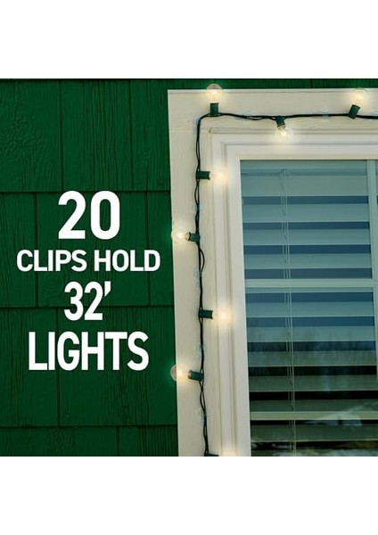 Dış Mekan Işık Klipsleri, Şeffaf, 16 Klips, 4&apos;lü Paket (Toplam 64 Klips) fiyatları